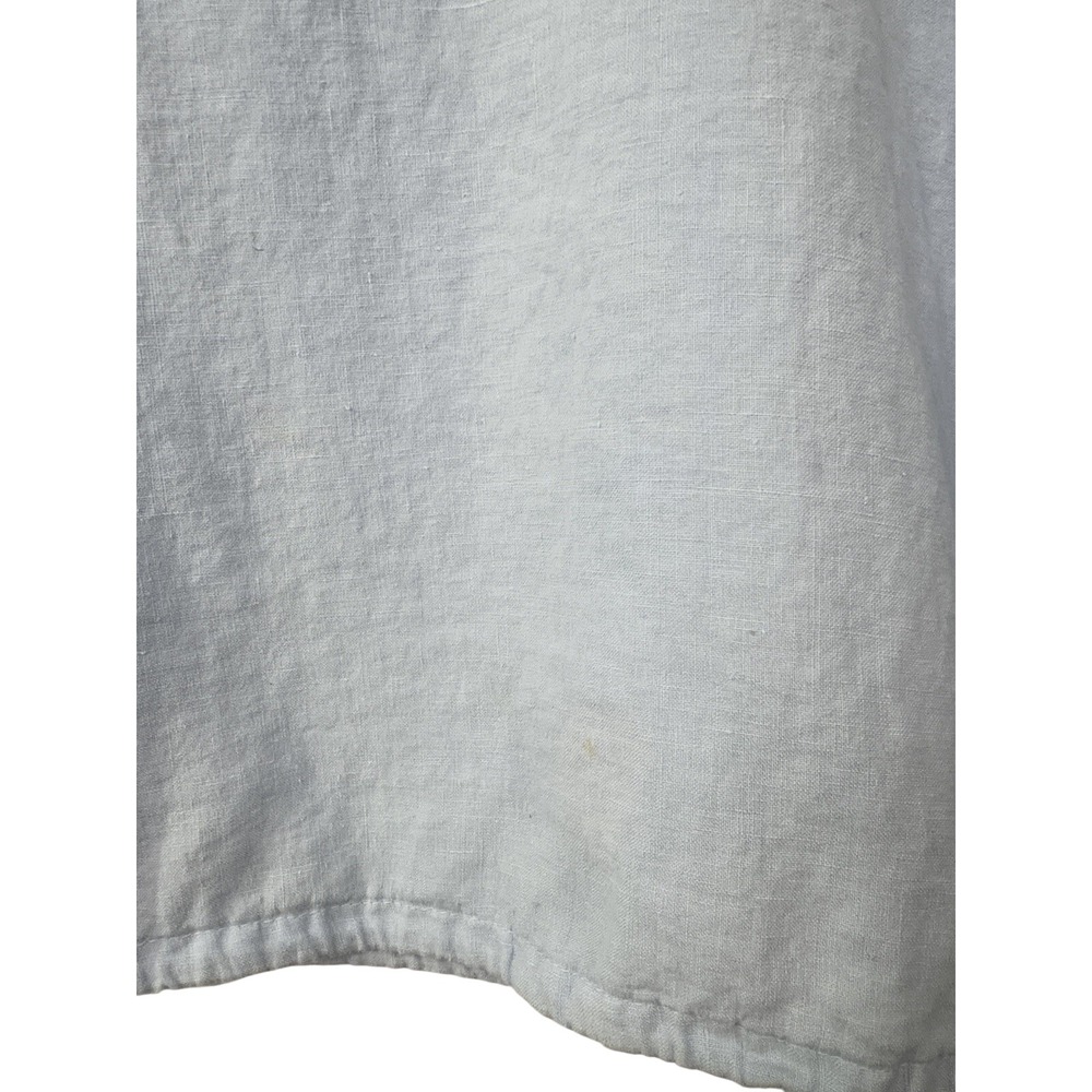 Spirit Activewear Light‎ Blue 100% Linen Drawstring Hem Blouse XL Top - Picture 7 of 8